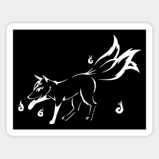 Kitsune (white) Magnet